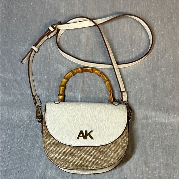 Anne Klein Handbags - Ann Klein White and Tan Crossbody Bag